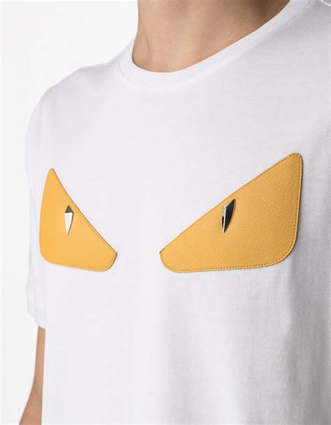 fendi gold eyes t shirt|fendi peekaboo t shirt.